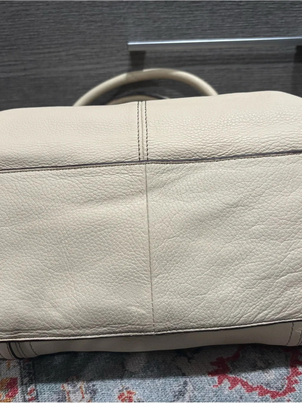Tignanello Cream Leather Satchel